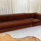 Vintage Fler Choc Velvet Modular Sofa / Bed
