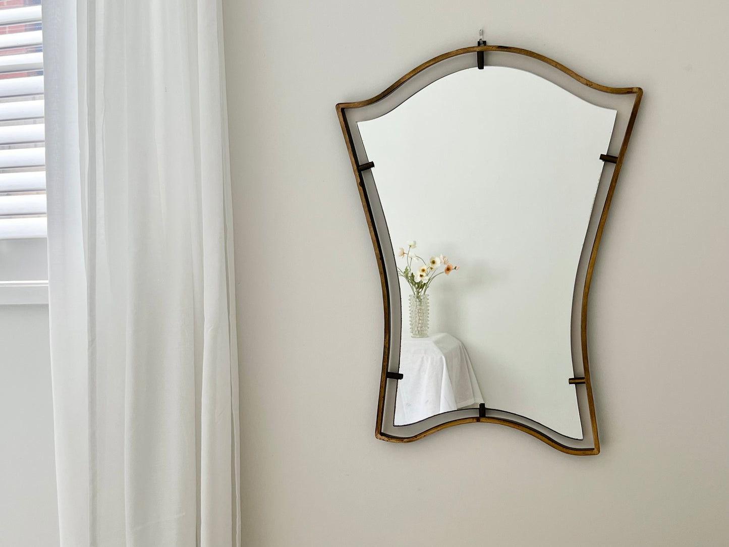 Fontana Arte Style Mirror, Italy 1950s