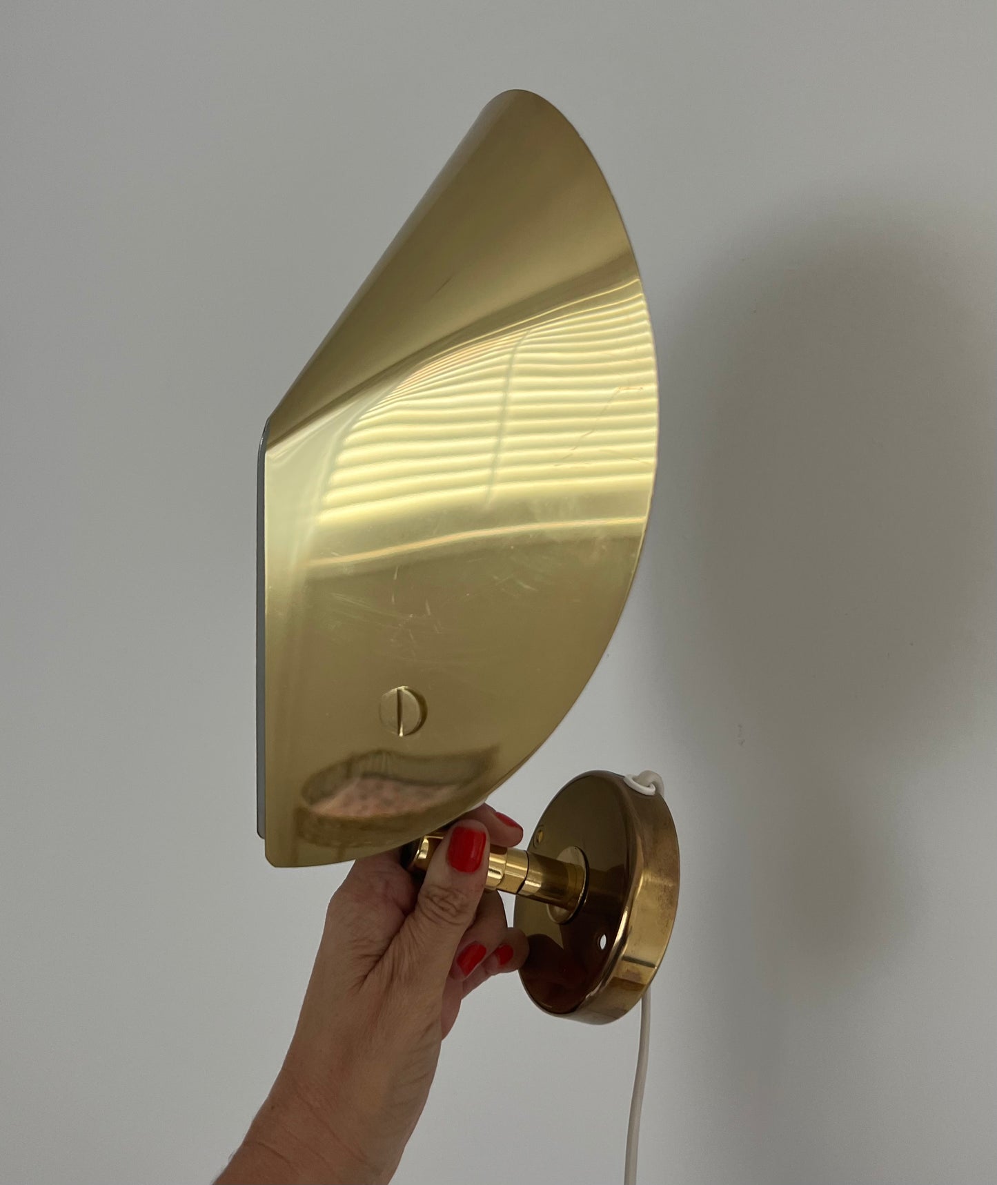 Pair of Vintage Brass Sconces by Aneta, Sweden