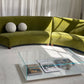 Bespoke Olive Curved Modular Sofa