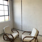 Classic Cane Pretzel Chair in Boucle - Two Available