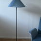 - Vintage Iron Floor Lamp with Pleated Shade