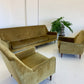 Beautiful Mid Century Gold Velvet Sofa