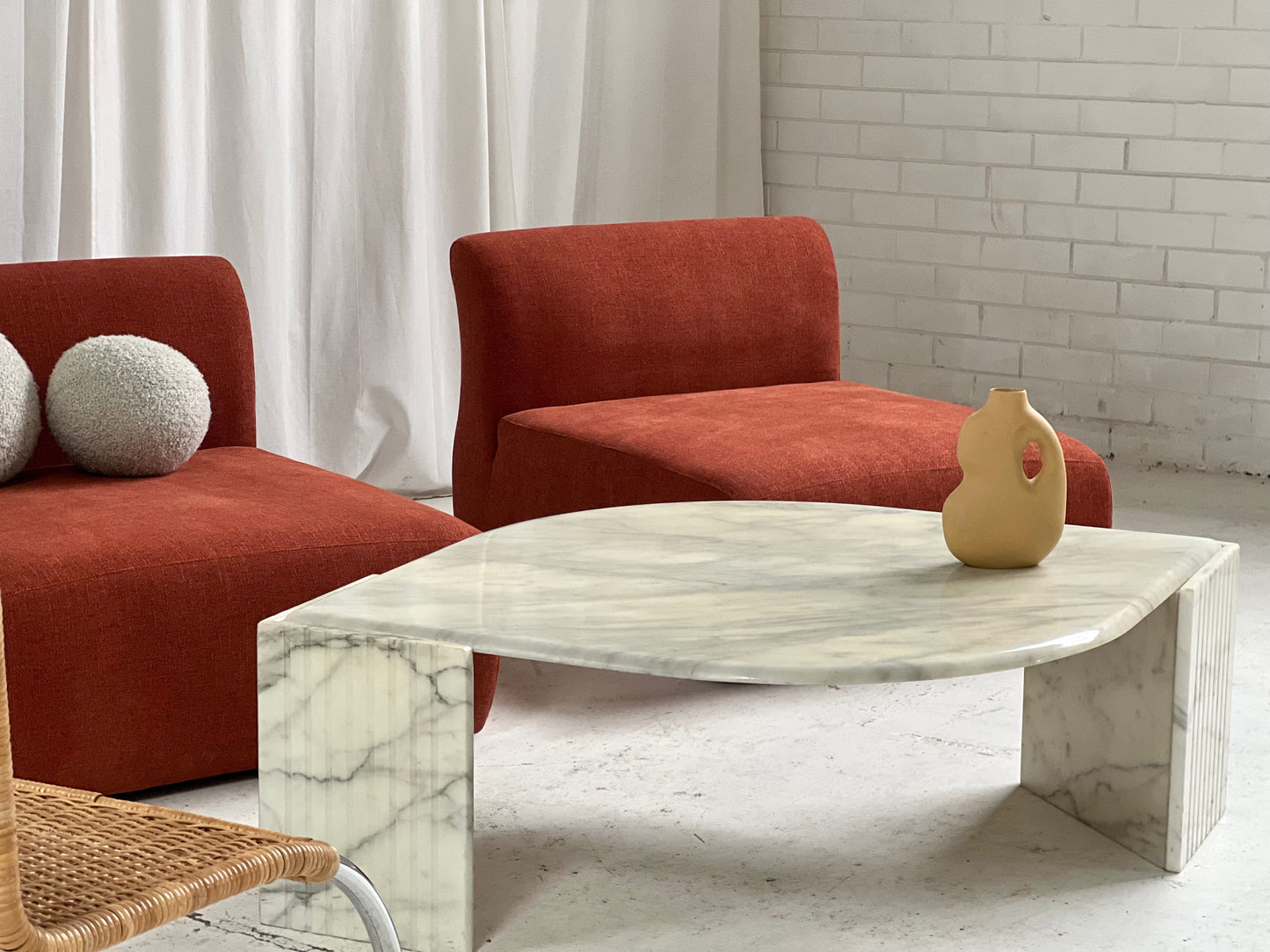 Vintage Marble Tear Drop Coffee Table