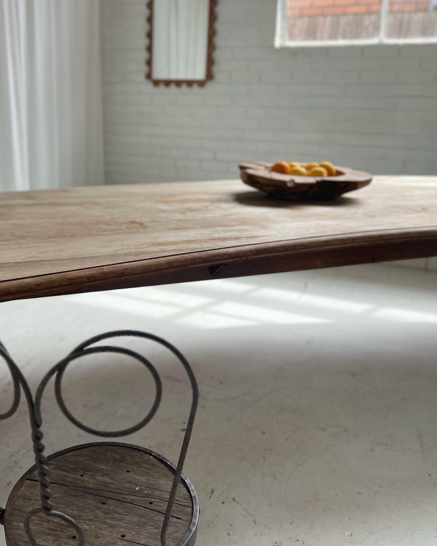 Custom Large Wooden Curved Table