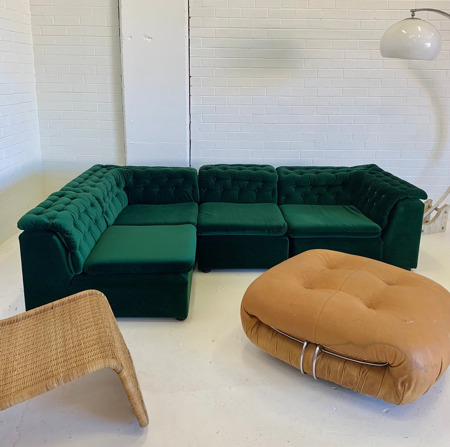 Vintage Fler Velvet Modular Sofa