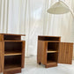 - Set of Two Vintage Wooden Bedside Tables