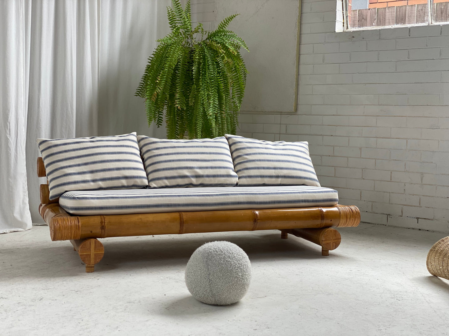 Vintage Bamboo Sofa Daybed