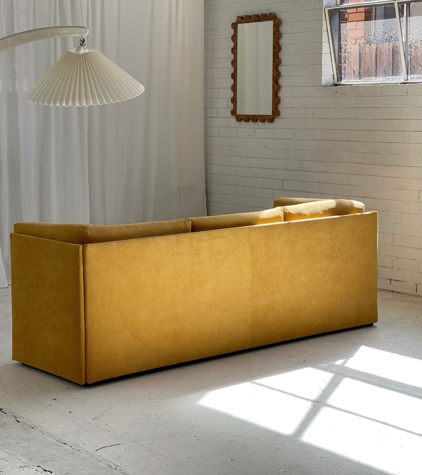 Yellow Corduroy Vintage Sofa