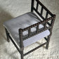 - Antique French Bobbin Chair in Lilac Linen