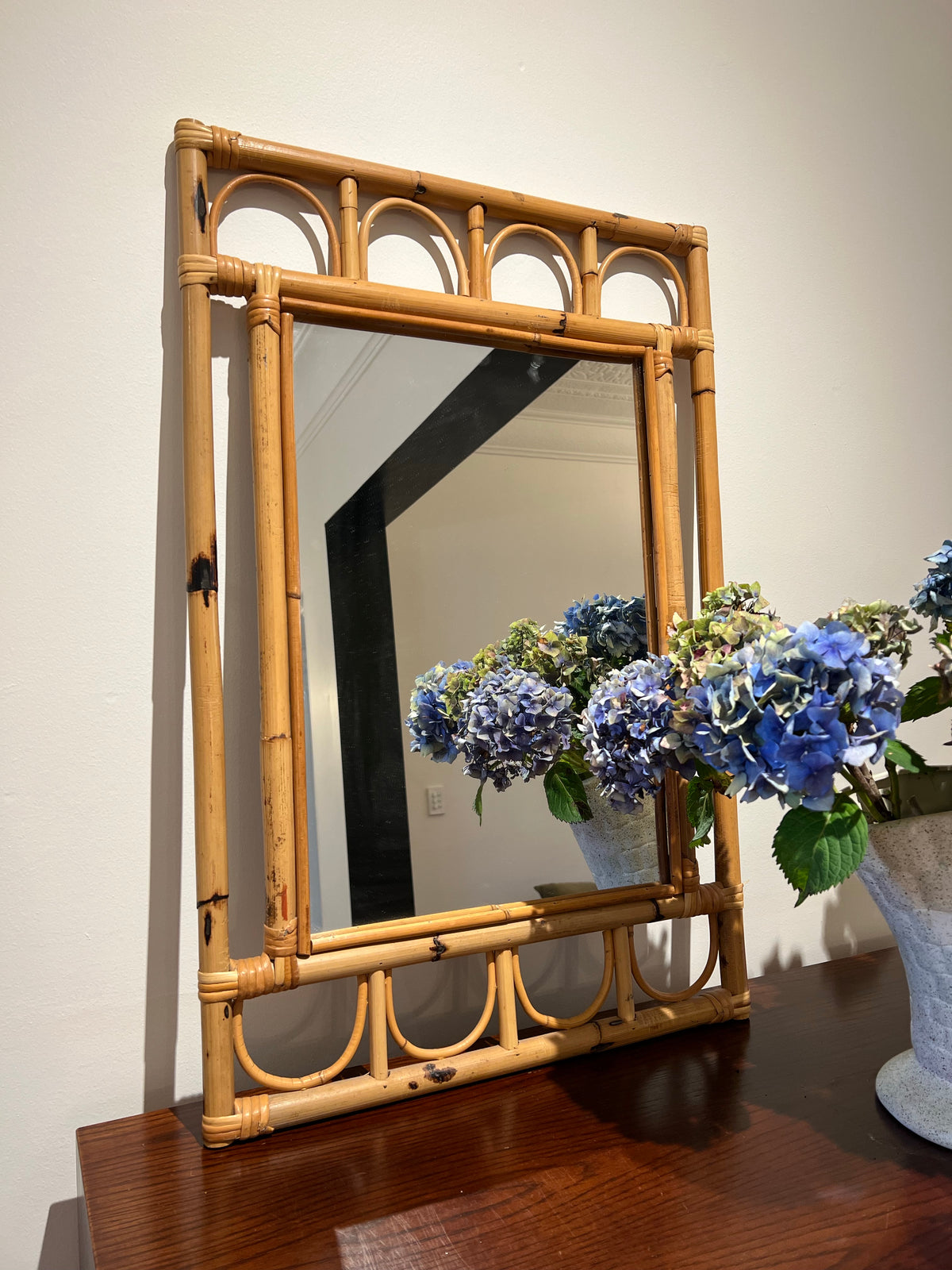 Vintage Cane Mirror