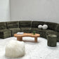 - Bespoke Green Chenille Modular Sofa Set