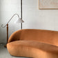 Bespoke Curved Sofa in Ginger Velvet