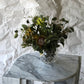 Polished Carrara marble side table