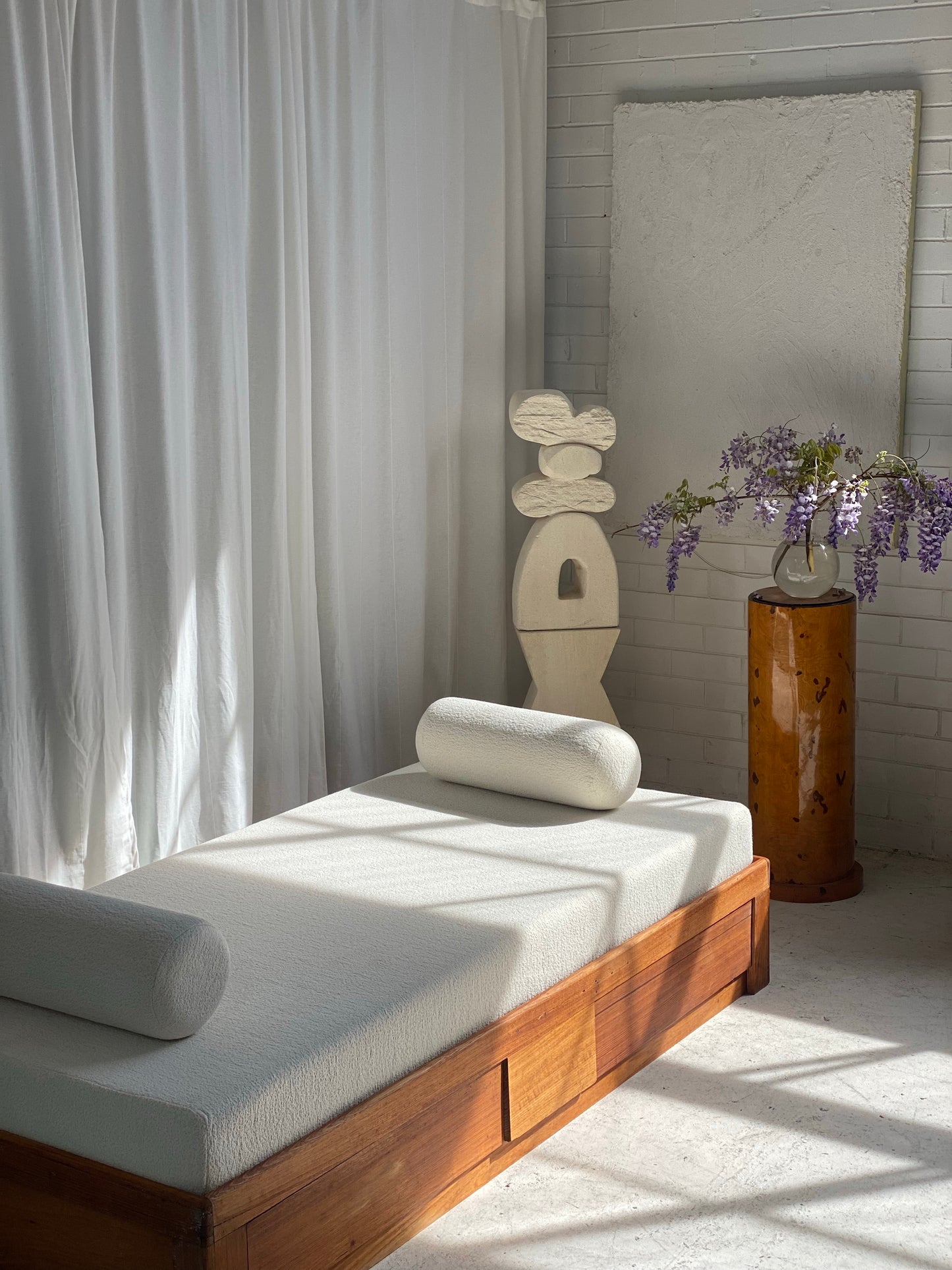 Vintage Handmade Wooden Daybed Sofa