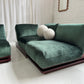 - Low Green Velvet Modular Sofa Set