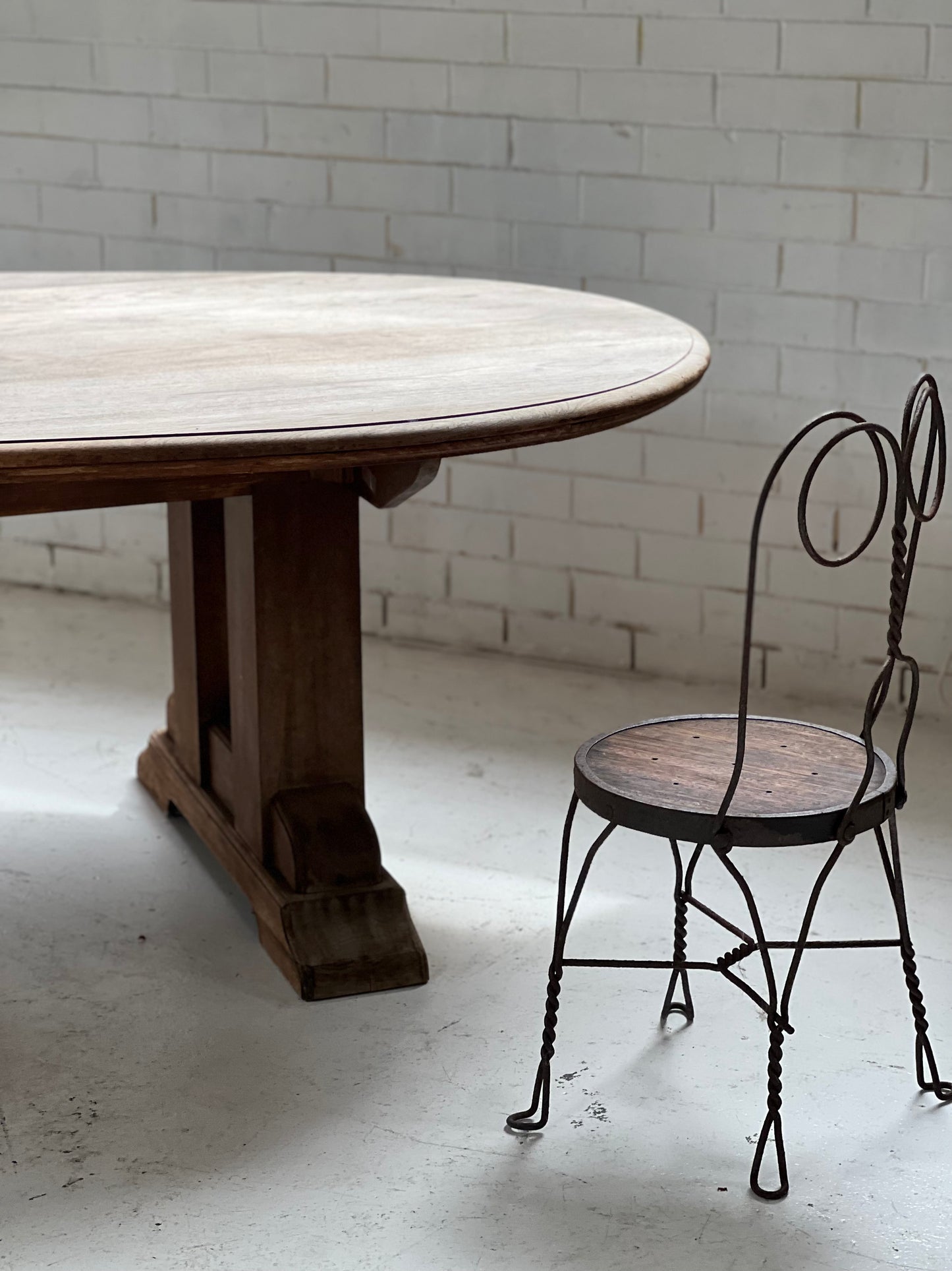 Custom Large Wooden Curved Table