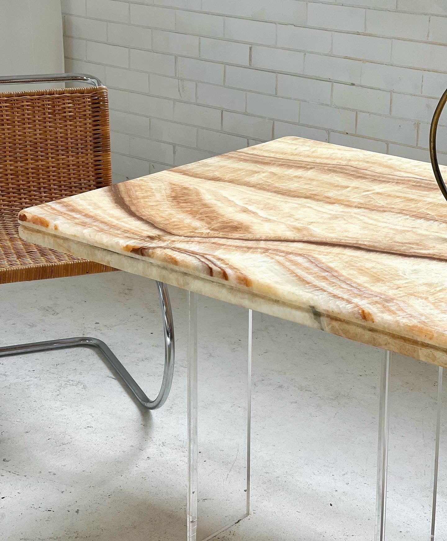 Custom Onyx Lucite Table