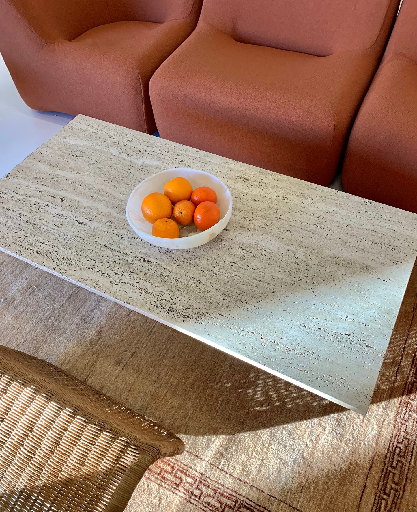 Unfilled Travertine Coffee Table