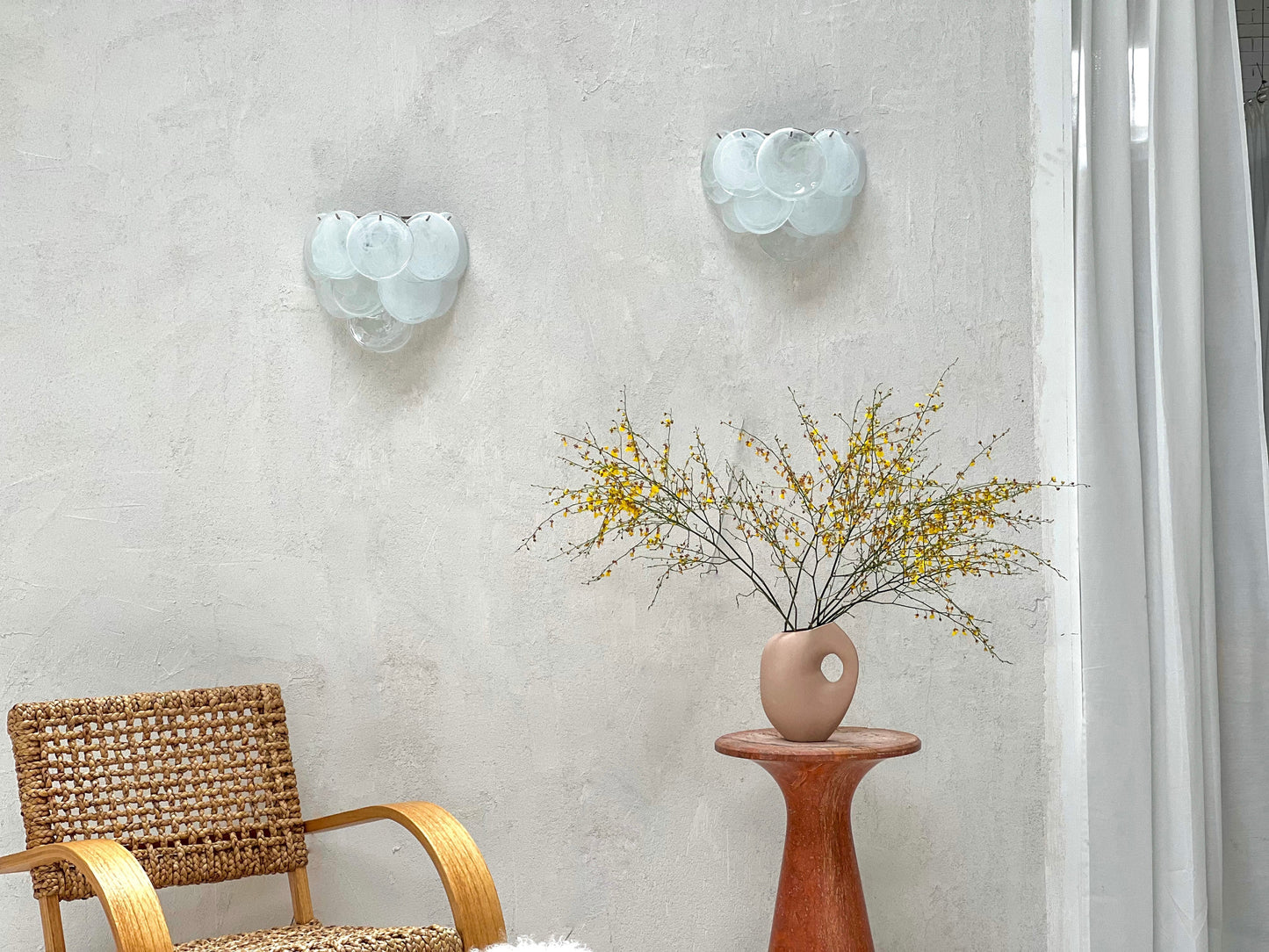 Murano Sconce - VISTOSTI WHITE - Two Available