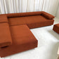 - Bespoke Rust Boucle Modular Sofa Set