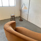 Bespoke Curved Sofa in Ginger Velvet