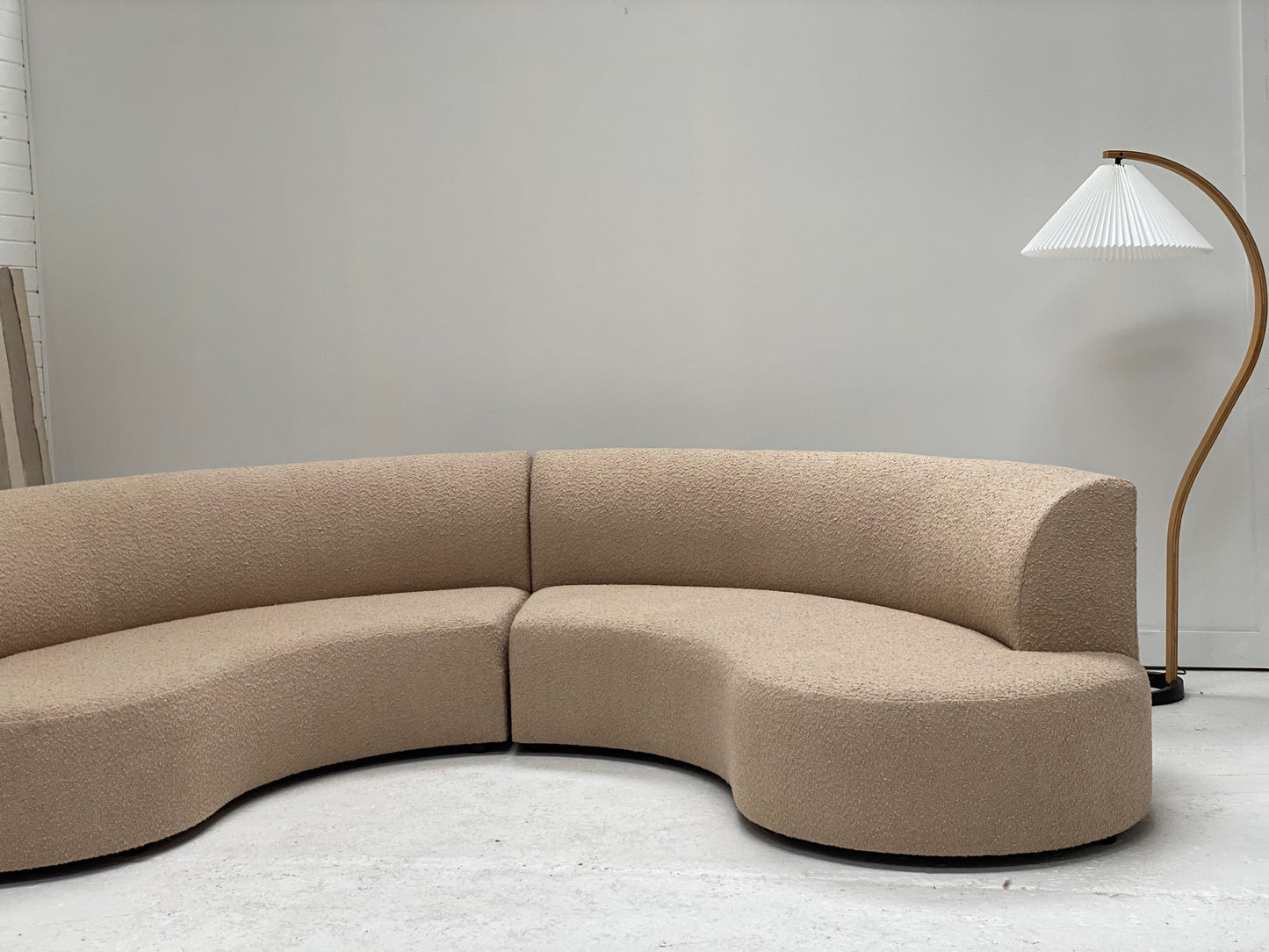 Curved Boucle Modular Sofa