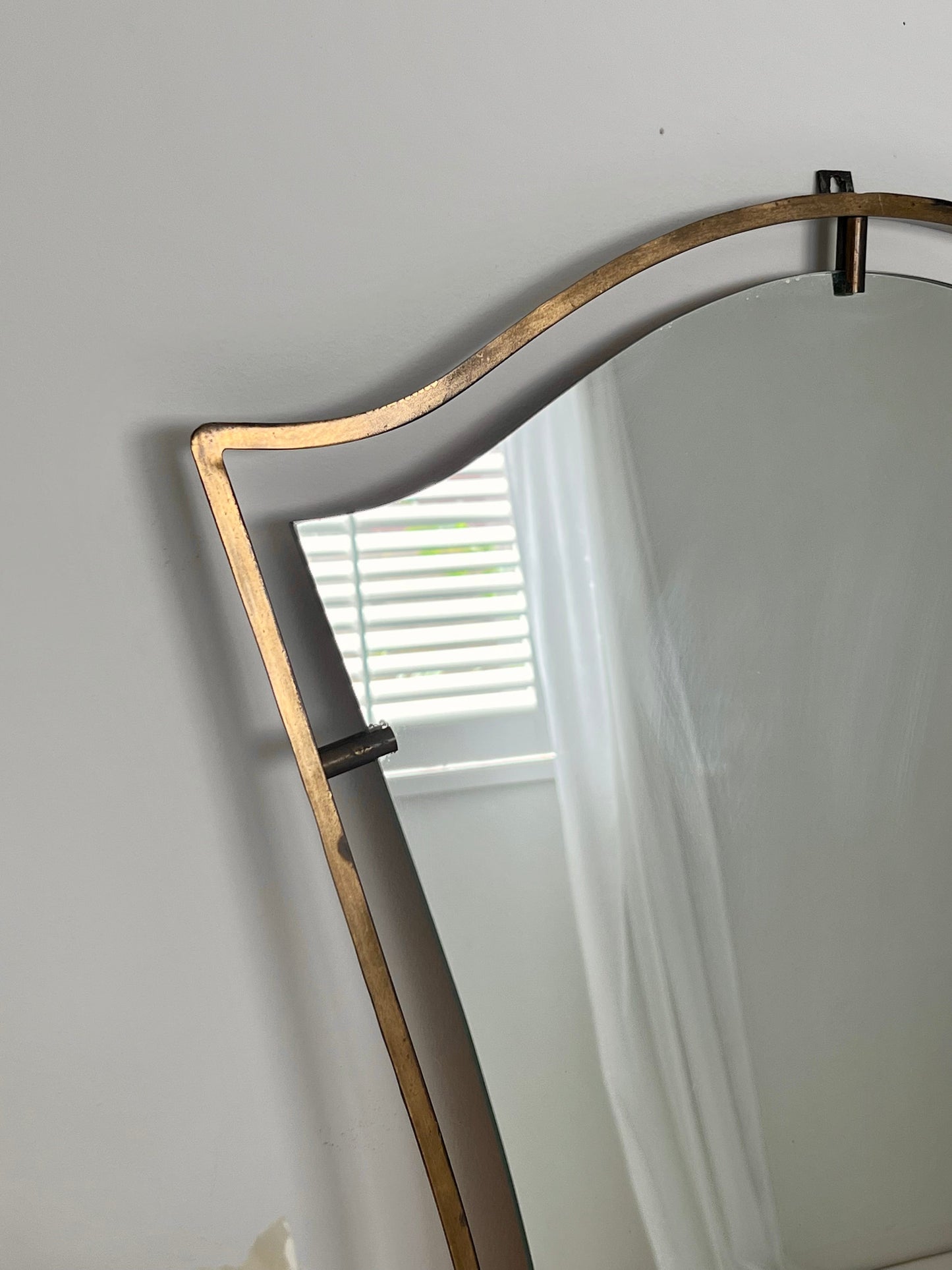 Fontana Arte Style Mirror, Italy 1950s
