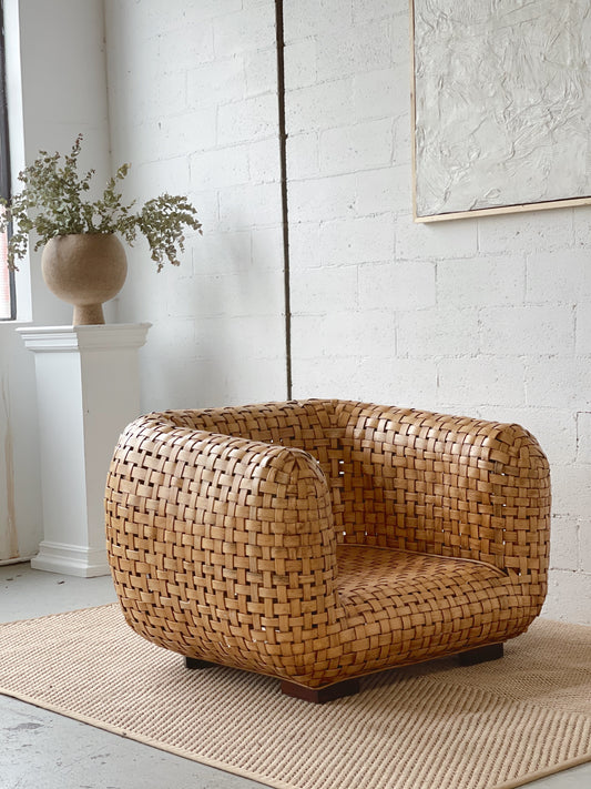 Chubby Woven Rattan Lounge Chair
