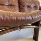 Vintage Cane and Leather Lounge
