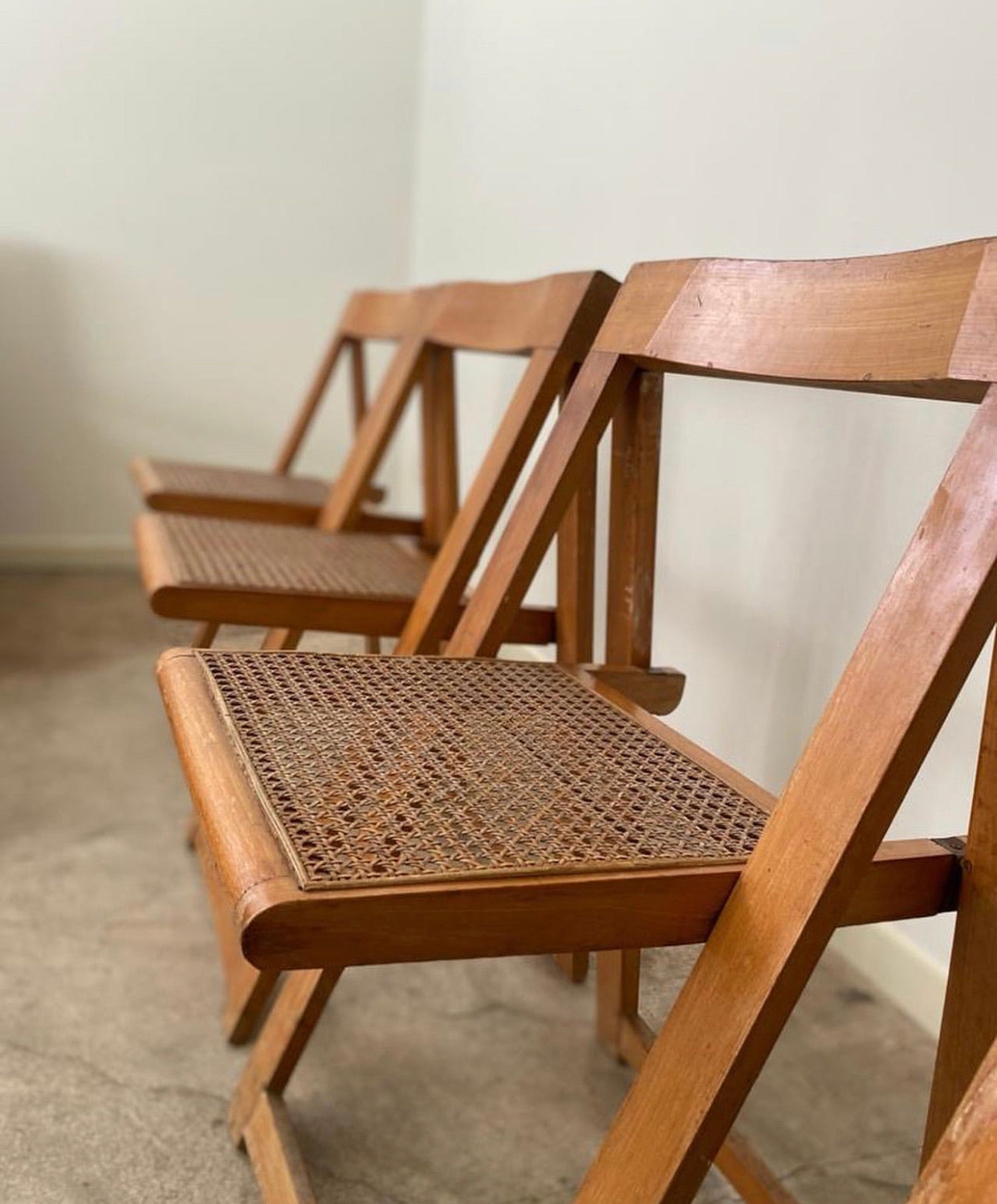 Mid Century Italian Aldo Jacober and Pierangela d’aniello Folding Chairs