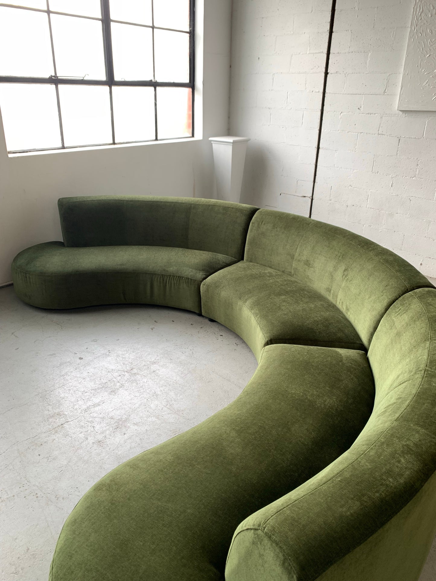 Bespoke Velvet Modular in Deep Botanical Green