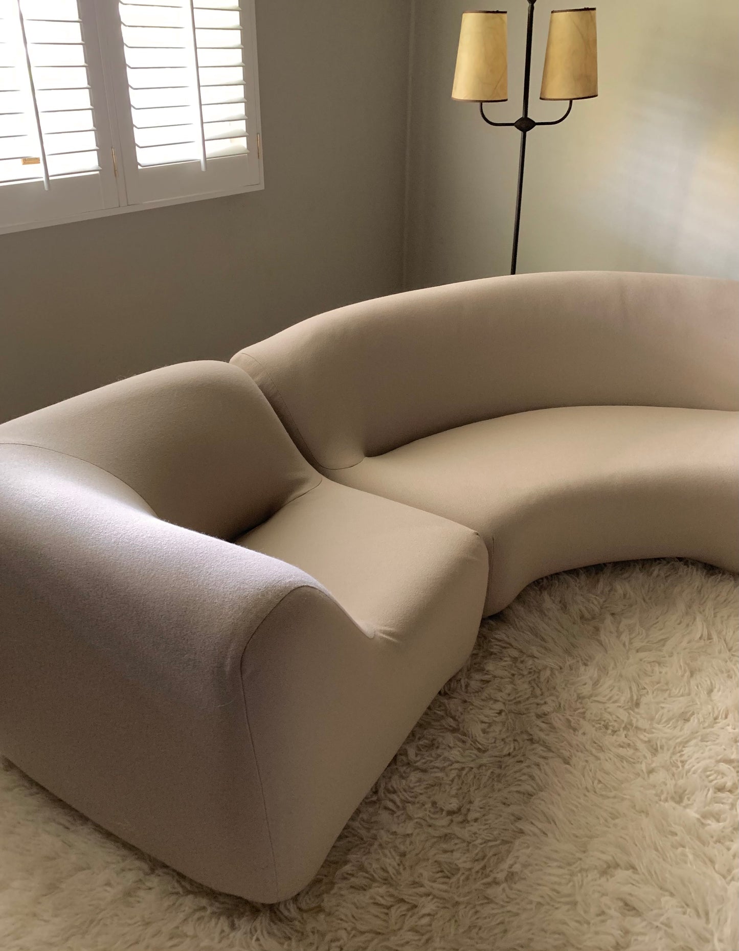 Featherston Numero VII Modular Sofa Reupholstered in Soft Wool