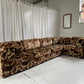 - Vintage Geometric Velvet Modular Sofa