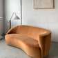 Bespoke Curved Sofa in Ginger Velvet