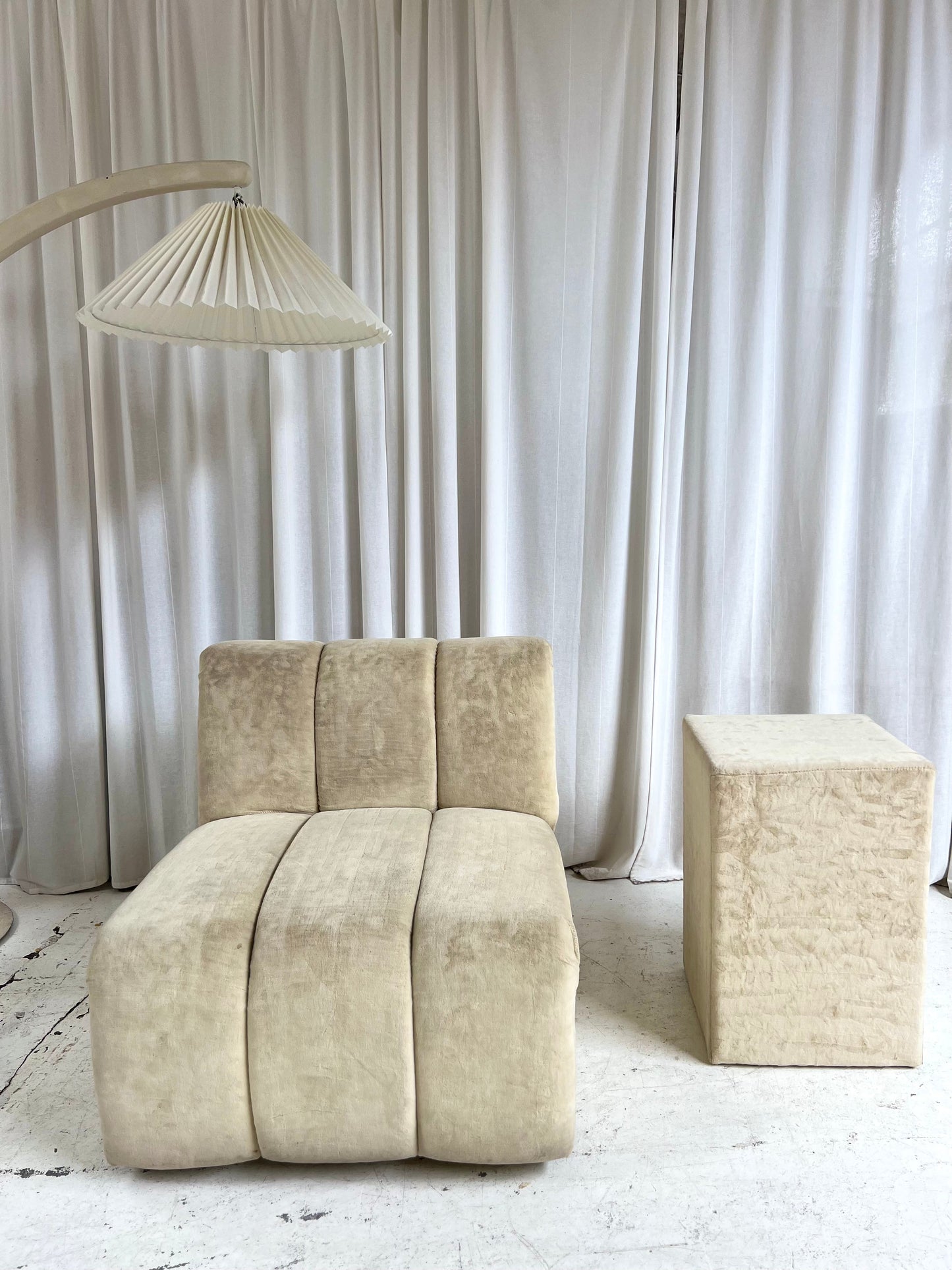 - Soft Cream Curved Modular Sofa Set
