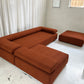 - Bespoke Rust Boucle Modular Sofa Set