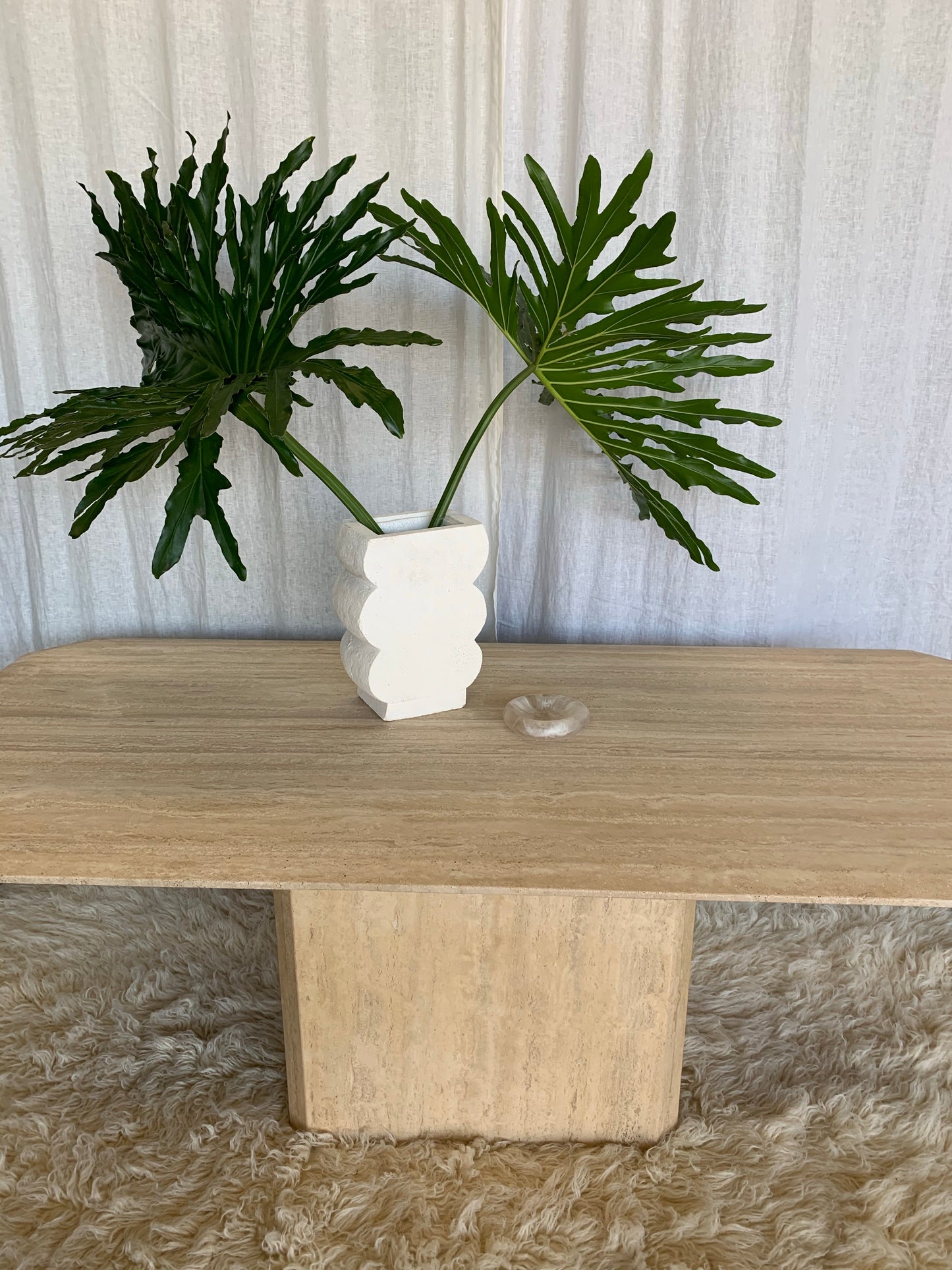 Beautiful Travertine Dining Table