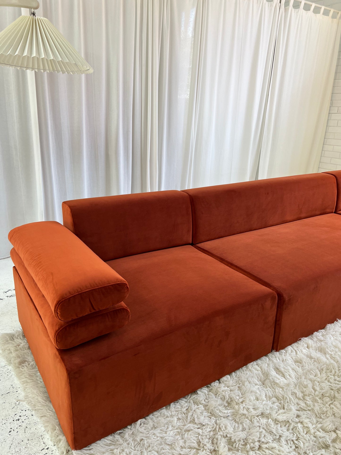 - Copper Velvet Modular Sofa Set