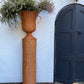 Woven Basket Urn and Pedestal