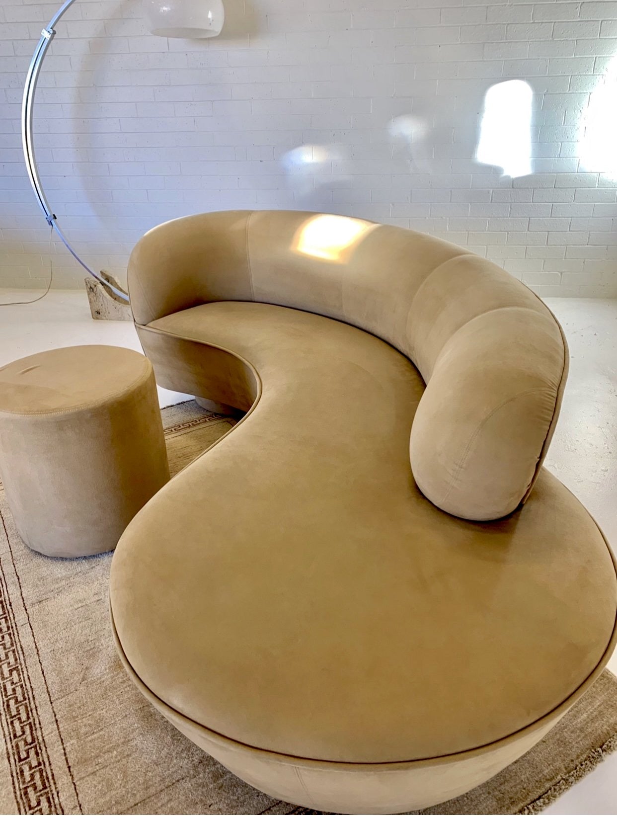 Stunning Curved Sofa and Ottoman