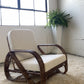 Classic Cane Pretzel Chair in Boucle - Two Available