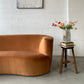 Bespoke Curved Sofa in Ginger Velvet