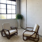 Classic Cane Pretzel Chair in Boucle - Two Available