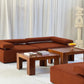 Large Bespoke Rust Boucle Modular Sofa