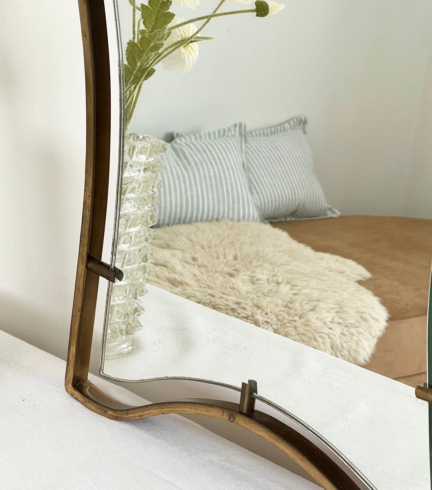 Fontana Arte Style Mirror, Italy 1950s