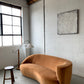 Bespoke Curved Sofa in Ginger Velvet