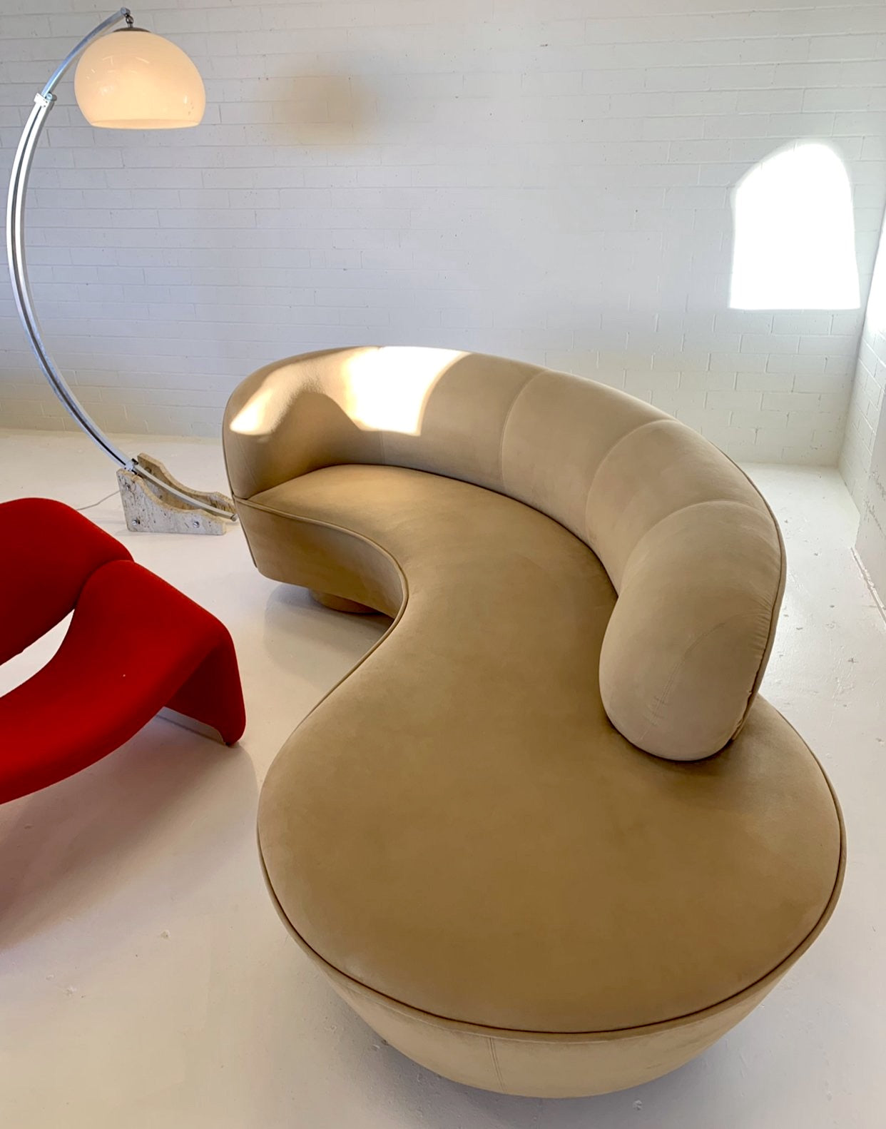 Stunning Curved Sofa and Ottoman