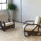 Classic Cane Pretzel Chair in Boucle - Two Available