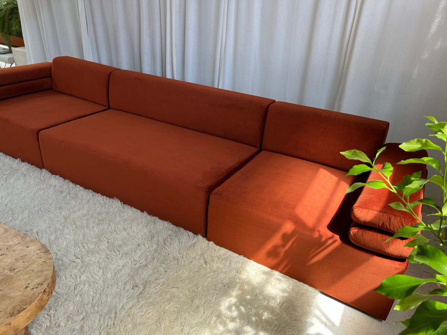 - Copper Velvet Modular Sofa Set